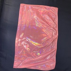 Metallic pink tube top